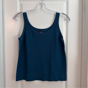 Eileen Fisher 100% Merino Wool Teal Petite Tank Top